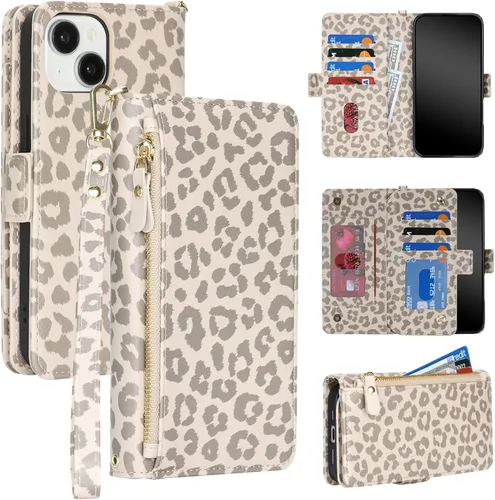 Vista 16 de Jaorty Funda compatible con iPhone 13 Pro Max para Apple 12 Pro Max, piel sintética naranja, rombo para mujeres y hombres, bolsillo con cremallera