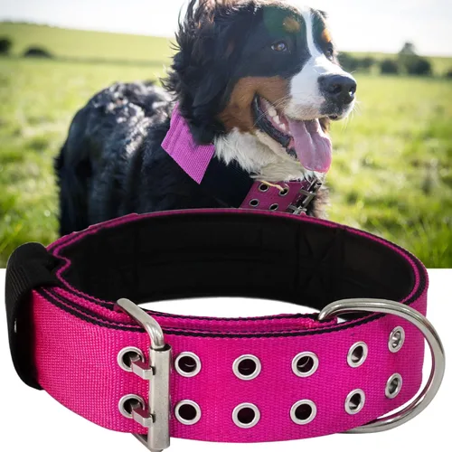 Vista 10 de Collar de perro para perros grandes, collares tácticos de 2 pulgadas de ancho con asa para perros de raza extragrande, camuflaje militar