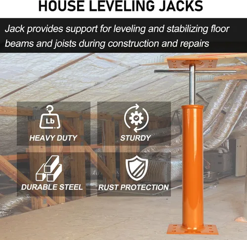 Vista 5 de Jack House Jack para nivelación, 15.5 a 21 pulgadas, gato de suelo Naranja