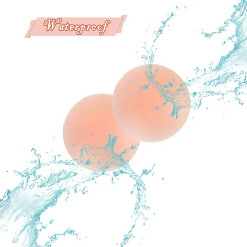 Vista 2 de FJYQOP Silicone Nipple Covers - 5 Pairs Womens Reusable Adhesive Invisible Pasties Nippleless Covers Round