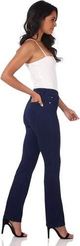 Vista 3 de Rekucci Secret Figure - Jeans de mezclilla de alta calidad con corte de bota para mujer