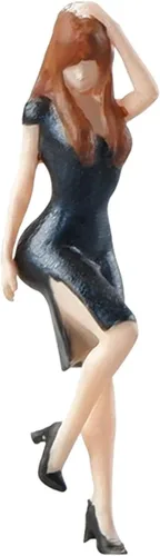 Figuras de mujer modelo 1/64 en miniatura, accesorios de fotografía, figuras de simulación para decoración de escenas de bricolaje