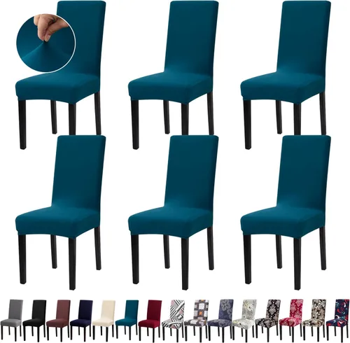 Vista 82 de Fundas para Sillas, Juego de 4 Fundas Elásticas para Sillas de Cocina y Comedor, Fundas Lavables y Extraíbles para Sillas de Comedor para Hogar