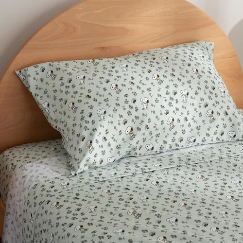 Vista 8 de Berkshire Blanket Peanuts® - Juego de sábanas para niños, tamaño individual, 3 piezas, lindo personaje Snoopy impreso, sábanas de microfibra suave