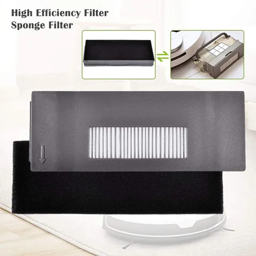 Vista 7 de LICHIFIT Kit de filtro y cepillo de repuesto para ECOVACS DEEBOT 900 901 Aspiradora robótica Accesorios Piezas