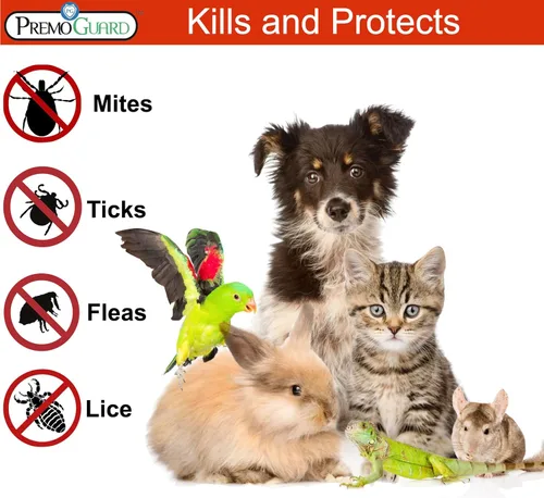 Vista 3 de Premo Guard Spray protector para mascotas, 16 onzas, mata ácaros, pulgas, garrapatas y mosquitos, para perros, gatos y el hogar, aceites naturales a