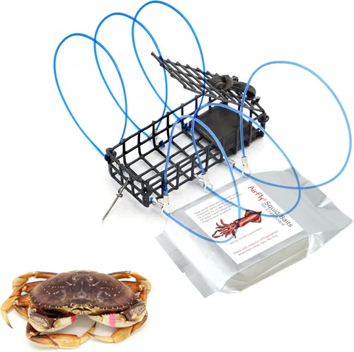 Vista 10 de AirFly Heavy Surf 6-Loop Crab Trap for Fishing Poles – Lead-Free, USA-Made, Premium Durable Loops – Ideal for Dungeness, Blue, Rock Crabs – Includes