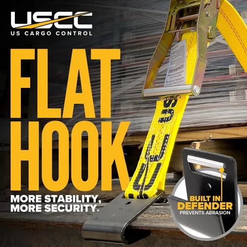 Vista 6 de US Cargo Control Correas de trinquete de 2 pulgadas resistentes (paquete de 10), correas de trinquete de gancho plano de 2 pulgadas x 30 pies