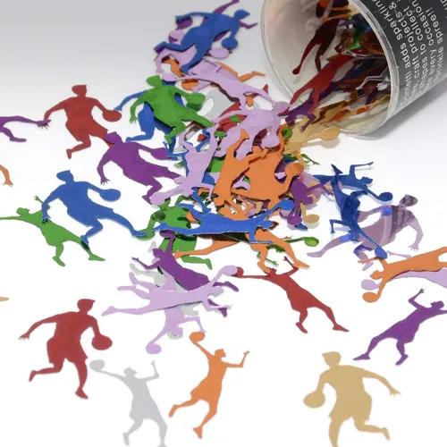 Vista 4 de Jugador de baloncesto de confeti negro - paquete al por menor #9404 QS0