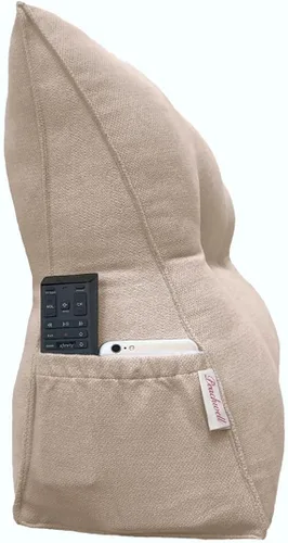 Vista 3 de Peachwell Almohada triangular de lectura para reposo en cama, cojín grande para cabecera y respaldo, almohada de cuña con funda extraíble y dos