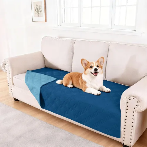 Vista 44 de hyha - Manta impermeable para cama de perro, mantas suaves para mascotas, funda impermeable para sofá para perros, fundas reversibles lavables