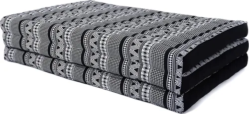 Vista 14 de Leewadee Colchón triple estándar – Cómoda almohadilla de masaje tailandés, colchón plegable relleno de kapok, perfecto para usar como colchoneta