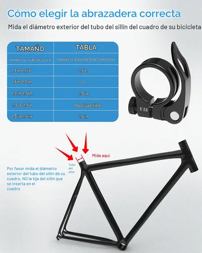 Vista 4 de CUNCUI Abrazaderas de asiento de bicicleta 2pc-azul oscuro, 1.252 in