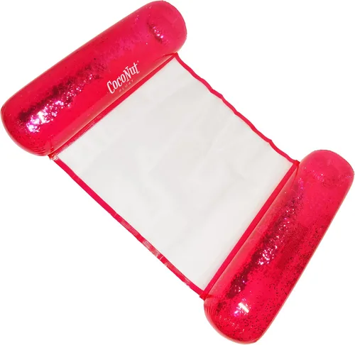 Vista 11 de CocoNut Float Hamaca con purpurina para piscina, tumbonas inflables multiusos para adultos, silla de ejercicio y silla de descanso, versátil