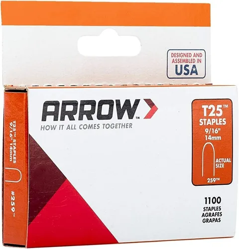 Vista 4 de Arrow 259 T25 - Grapas de acero resistentes para instalar cables y cables de bajo voltaje, uso con luces navideñas, timbres, sistemas de alarma