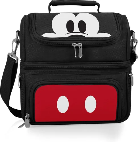 Vista 7 de PICNIC TIME Disney Mickey Mouse Pranzo Bolsa de Almuerzo, Lonchera Aislada con Juego de Utensilios, Bolsa Refrigerante para Almuerzo, (Negro), 11 x