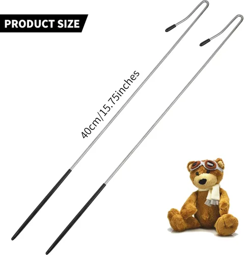 Vista 3 de Títeres de 16 pulgadas Control de brazo 2pcs, accesorios de marionetas de varilla de metal