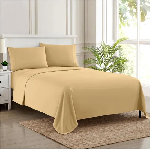 Vista 74 de Juego de sábanas extrasuaves de tamaño individual, ropa de cama transpirable y lujosa con correas elásticas integradas para las esquinas, colección