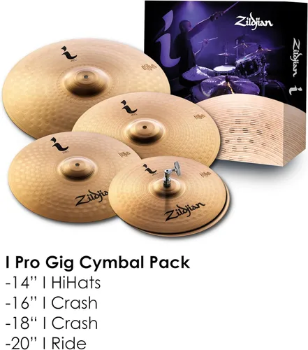 Vista 3 de Avedis Zildjian Company I Series Pro Gig Cymbal Set - Juego de platillos de 14"/16"/18"/20