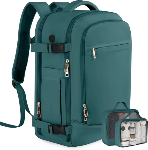 Rinlist Mochila de viaje, mochila de mano para hombres y mujeres, mochila de viaje aprobada para vuelo, mochila de artículos personales de 40 L Azul