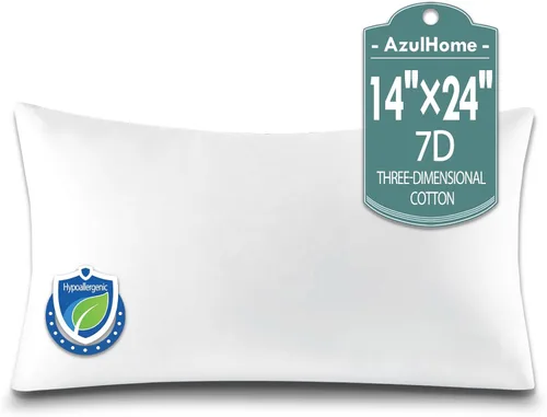Vista 17 de Relleno de almohada de 12 x 20 pulgadas, soporte lumbar perfecto, relleno de almohada hipoalergénica que se mantiene esponjoso