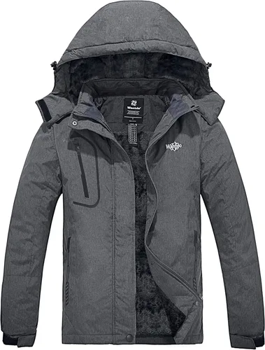 Vista 20 de wantdo Chaqueta de esquí impermeable de montaña para mujer, chaqueta de lluvia resistente al viento, abrigo cálido con capucha para invierno
