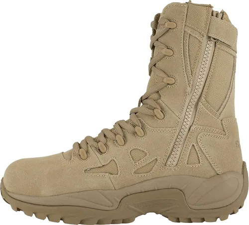 Vista 3 de Reebok Men's Rapid Response Rb Safety Toe 8" Stealth Boot with Side Zipper Industrial & Construction