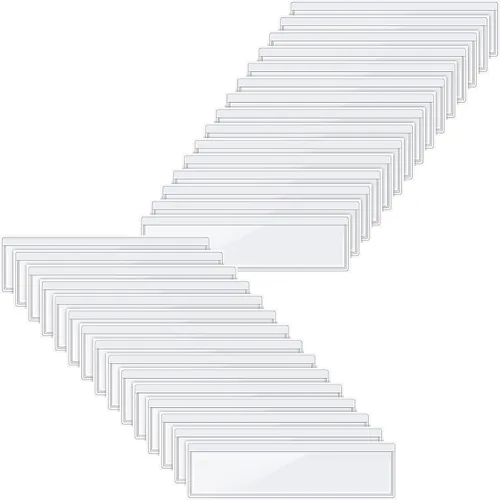 Vista 10 de Paquete de 30 bolsillos autoadhesivos para tarjetas de índice, con apertura superior, tarjetero ideal para organizar y proteger tus tarjetas