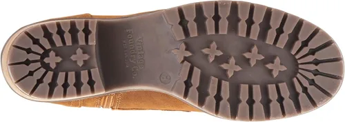 Vista 6 de Vintage Foundry Co. Botas acolchadas de media pantorrilla para mujer, hechas a mano, con cordones, correas ajustables, cremallera completa, suela