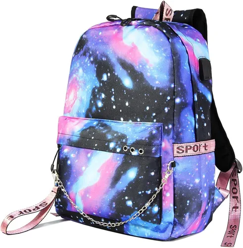Vista 3 de XMTIHE Kids Boys Cristiano Ronaldo Novelty Backpack,Canvas Backpack with USB Charging Port for School Travel