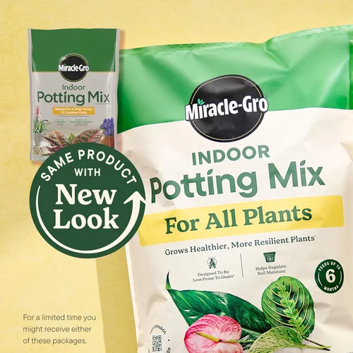 Vista 2 de Miracle-Gro Mezcla para Macetas de Interior, Alimento para Plantas de Interior y Abrillantador de Hojas - Paquete de tierra para macetas