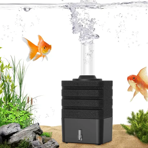 Moonorange Filtro de esponja bio para acuario, filtro de espuma sumergible súper silencioso para tanque de peces con 1 esponja de repuesto, se