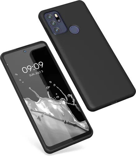 Vista 5 de kwmobile Funda compatible con Motorola Moto G60S - Funda protectora de silicona TPU suave y delgada - Negro mate
