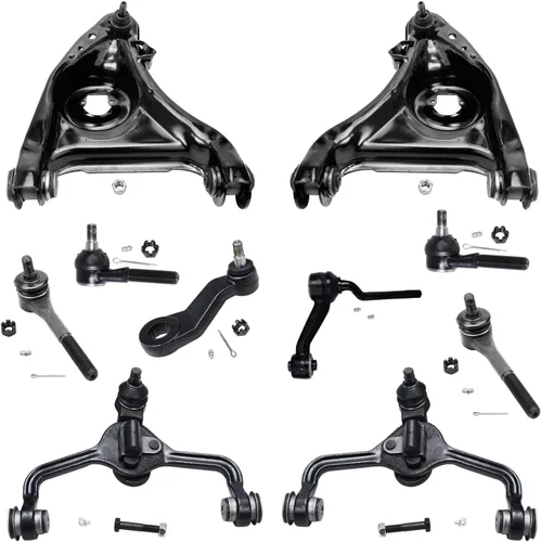 Vista 23 de Detroit Axle - Kit de suspensión frontal de 10 piezas para Jeep 2002-2004 Liberty, 2 brazos de control superiores con rótula 2 rótulas inferiores, 4
