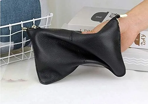 Vista 6 de Cartera de cuero vegano con correa de hombro y muñeca para Moto E G Power Motorola One 5G AceGalaxy S21 Ultra S20 FE A52 A32 A42iPhone 13 BLU G91