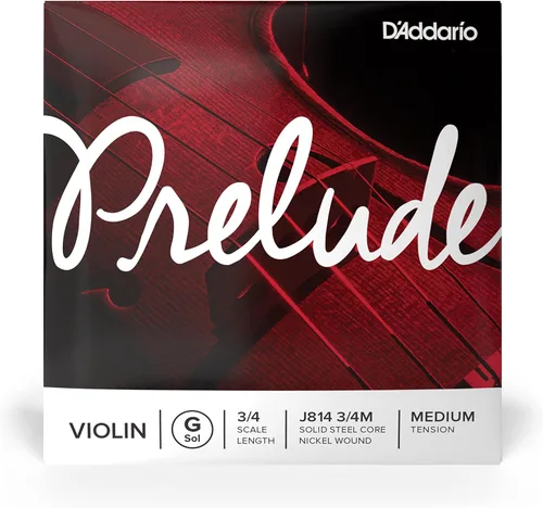 Vista 26 de D'Addario Prelude Cuerdas para violín, J813 3/4M, Tensión media, escala 3/4, cuerda D única