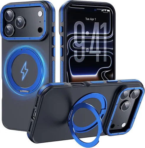 Vista 48 de Funda magnética fuerte para iPhone 12 Pro Max [Protección de grado militar de 10 pies] Compatible con MagSafe, funda protectora a prueba de golpes