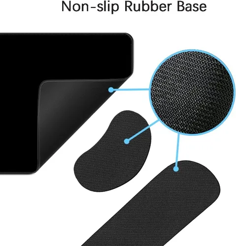 Vista 5 de MIBITRI - Juego de alfombrilla de mouse y teclado, alfombrilla de mouse extendida para juegos + soporte ergonómico para muñecas del teclado, espuma