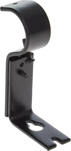 Vista 4 de Amazon Basics Ganchos Ajustables para Soporte de Pared de Barra de Cortina, Juego de 2, Negro