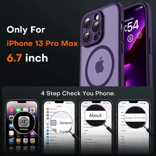 Vista 903 de TOCOL Funda para iPhone 11, compatible con Magsafe, protección completa de cámara, imanes integrados, protección contra caídas, funda translúcida