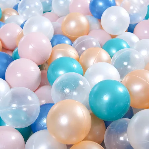 Vista 6 de Paquete de 100, 200, 500 pelotas para alberca de bolas, set de estrellas y redondas, sin BPA, sin ftalatos, no tóxico, a prueba de aplastamiento