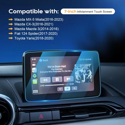 Vista 6 de LFOTPP Protector de pantalla de navegación de 7 pulgadas para Mazda MX-5 Miata (2016-2023), Mazda CX-3 (2016-2021), Mazda Mazda 3 (2014-2016), F i a