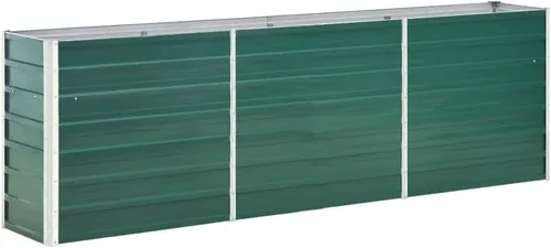 Vista 13 de Jardín elevado de acero galvanizado de 39.4 x 15.7 x 17.7 pulgadas, verde, cama de jardín elevada, macetas al aire libre para jardín de hierbas
