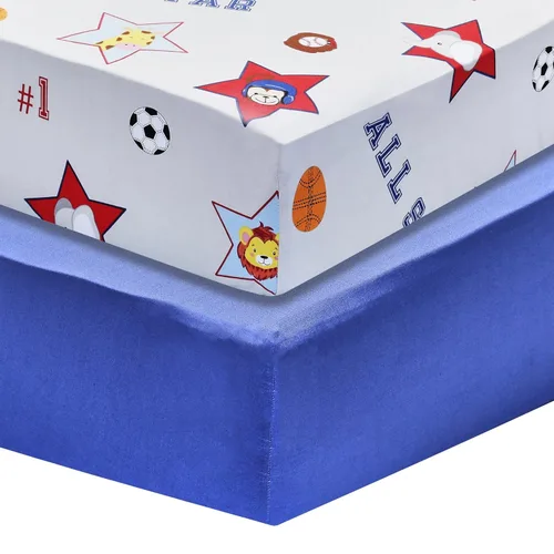 Vista 35 de Everyday Kids Paquete de 2 Sábanas Bajeras para Cuna para Niña, 100% Sábana de Bebé de Microfibra Suave y Transpirable, Se Adapta a Colchones