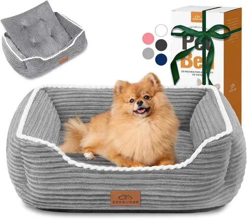 Vista 25 de Cama rectangular para perros y gatos, para mascotas, regalo para cachorros y gatitos, lavable a máquina, sofá mullido para interiores y exteriores