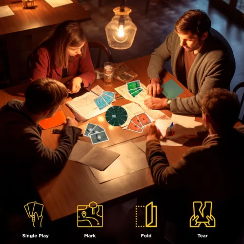 Vista 4 de Exit The Haunted Roller Coaster Exit The Game - Un juego de Kosmos de Thames & Kosmos Experiencia familiar de sala de escape en casa basada