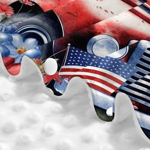 Vista 6 de Baby Car Seat Canopy Cover for Mom, Soft Breathable Nursing Breastfeeding Covers Multi Use Stroller Sun Shade Newborn Shower Gift，4th of July