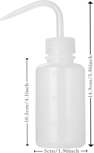 Vista 21 de 2 botellas de lavado de tatuajes de 8.5 fl oz Botella de agua de 8 oz para riego de suculentas y limpieza médica, negro y azul