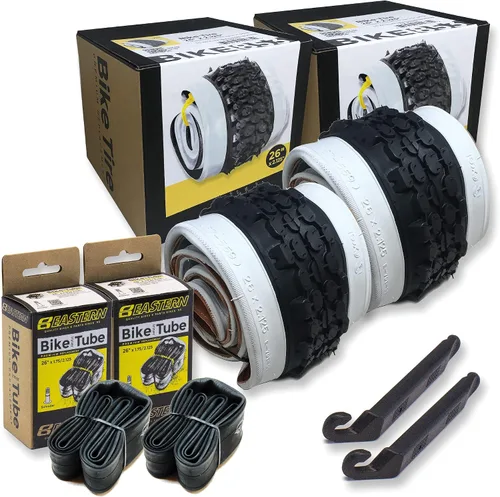 Vista 2 de Neumáticos clásicos de pared blanca para tus ruedas Cruiser y accesorios de bicicleta de crucero de playa. Neumáticos de bicicleta de pared blanca