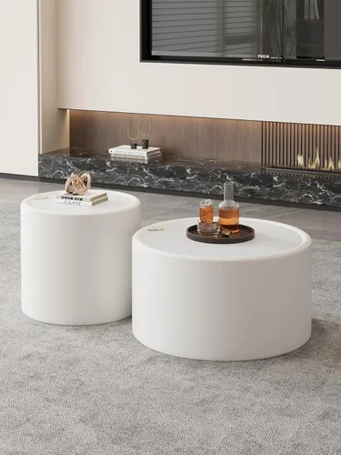 Vista 20 de kevinplus ø22'' Marble Top Side Table Round Circle Fluted End Table for Living Room, Modern Luxurious Wood Frame & Brushed Gold Metal Base, No